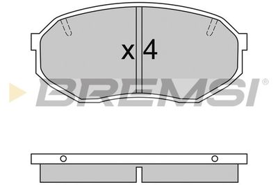 Комплект тормозных колодок, дисковый тормоз BREMSI BP2421 для MAZDA 929