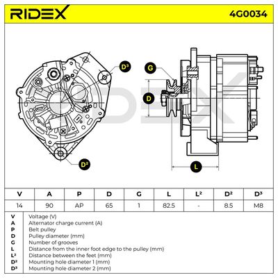 генератор RIDEX 4G0034