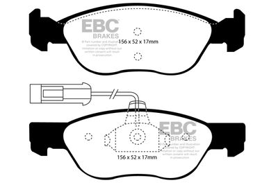 Комплект тормозных колодок, дисковый тормоз EBC Brakes DP21060 для LANCIA DEDRA