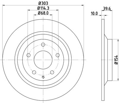 Тормозной диск HELLA 8DD 355 118-541 для MAZDA CX-5