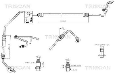 Wąż hydrauliczny, system kierowania TRISCAN 851625001