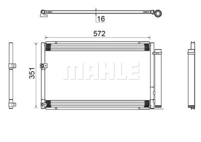 Конденсатор, кондиционер MAHLE AC 813 000S для TOYOTA PRIUS