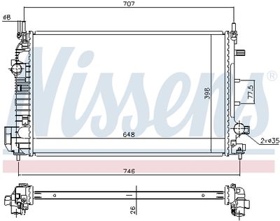 RADIATOR RACIRE MOTOR NISSENS 640302 4