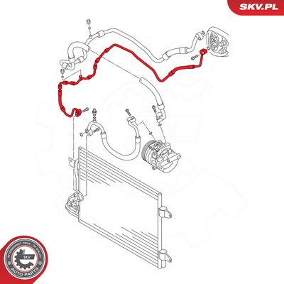 Vysokotlaké / nízkotlaké vedení, klimatizace SKV 43SKV559