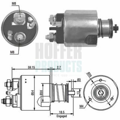 магнитен превключвател, стартер HOFFER 46087
