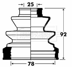 Bellow, drive shaft Borg & Beck BCB2868