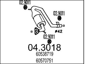 Катализатор MTS 04.3018 для ALFA ROMEO 33