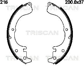 Комплект тормозных колодок TRISCAN 8100 10216 для TOYOTA 1000