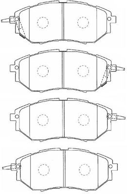 AISIN F1N019 Тормозные колодки и сигнализаторы  для SUBARU TRIBECA (Субару Трибека)
