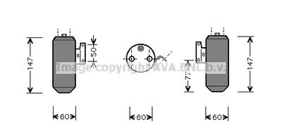 Осушитель, кондиционер AVA QUALITY COOLING MZD084 для MAZDA 323