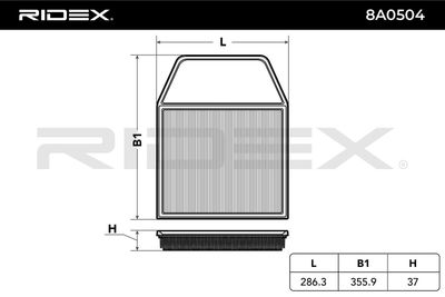 въздушен филтър RIDEX 8A0504