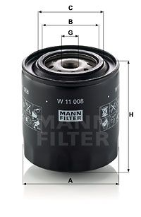 Oljefilter MANN-FILTER W 11 008