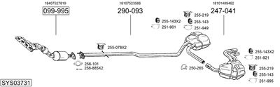 Изпускателна система BOSAL SYS03731