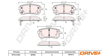 BREMSBELAGSATZ SCHEIBENBREMSE DR!VE+ DP1010100005 2