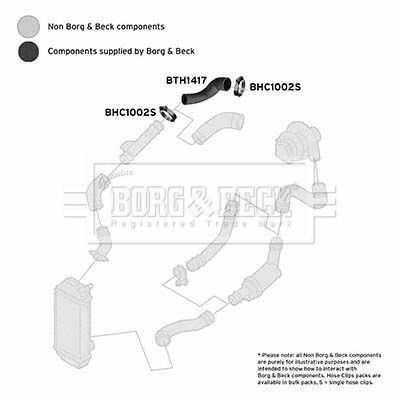 Charge Air Hose Borg & Beck BTH1417