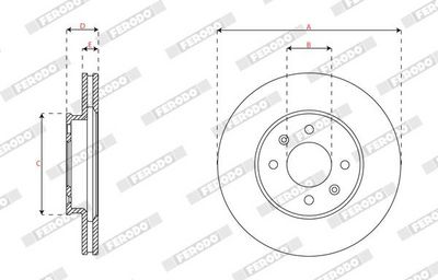 BREMSSCHEIBE FERODO DDF2982C 2