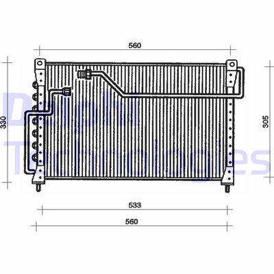 Конденсатор, кондиционер DELPHI TSP0225035 для MAZDA MX-6