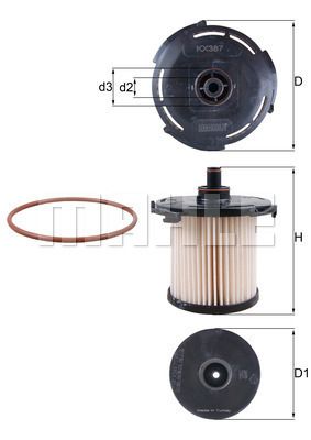 Bränslefilter KNECHT KX 387 D