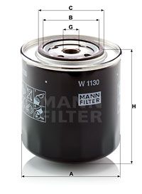 MANN-FILTER W 1130 Масляний фільтр для IVECO (Ивеко)