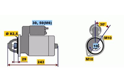 BOSCH Startmotor / Starter (0 001 109 036)