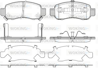 Комплект тормозных колодок, дисковый тормоз WOKING P9163.12 для HONDA INSIGHT