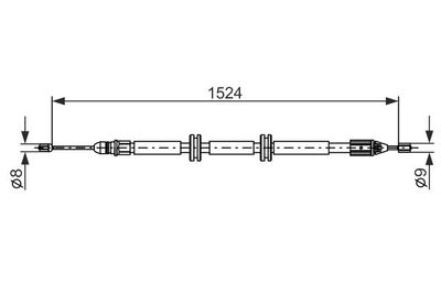 Тросик, cтояночный тормоз BOSCH 1 987 482 888 для RENAULT KANGOO