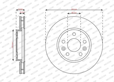 BREMSSCHEIBE FERODO DDF2952C 1