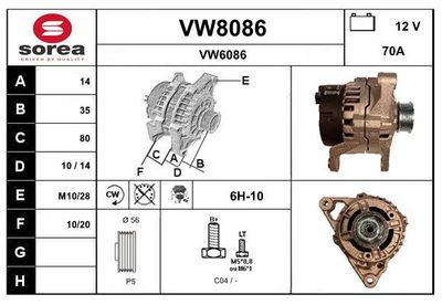 GENERATOR SNRA VW8086
