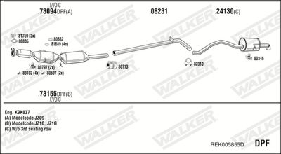 Układ wydechowy WALKER REK005855D