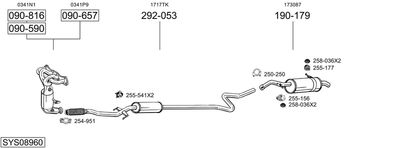 Układ wydechowy BOSAL SYS08960