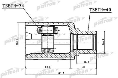 PATRON PCV1757 ШРУС  для AUDI Q3 (Ауди Q3)
