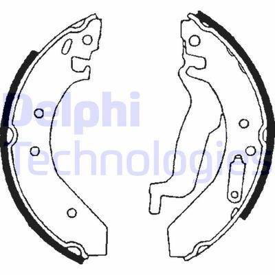 DELPHI LS1645 Ремкомплект барабанных колодок  для ROVER 45 (Ровер 45)