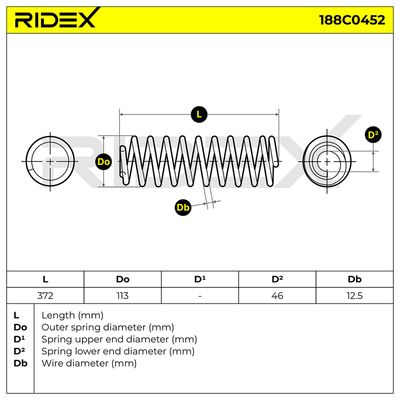 пружина за ходовата част RIDEX 188C0452