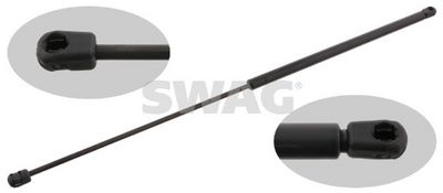 газов амортисьор, капак на двигателя SWAG 57 92 7651