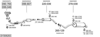SISTEM DE ESAPAMENT BOSAL SYS06283