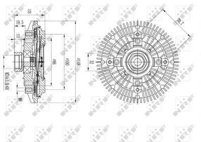 CUPLA VENTILATOR RADIATOR NRF 49601 4