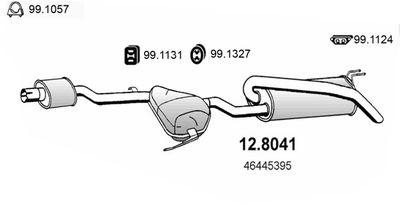 ASSO 12.8041 Глушитель выхлопных газов  для FIAT BRAVA (Фиат Брава)