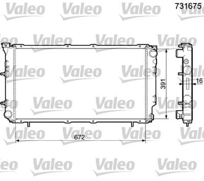 VALEO 731675 Радіатор охолодження двигуна для SUBARU (Субару)