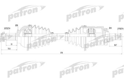 PATRON PDS4620 Сальник полуоси  для BMW 3 (Бмв 3)