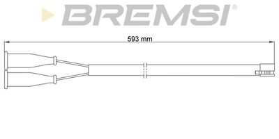 Сигнализатор, износ тормозных колодок BREMSI WI0548 для PORSCHE 928