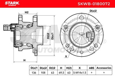 комплект колесен лагер STARK SKWB-0180072