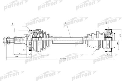 Приводной вал PATRON PDS0173 для MERCEDES-BENZ VITO
