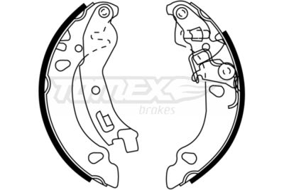 TOMEX Brakes TX 22-36 Ремкомплект барабанных колодок  для FIAT PANDA (169_) 1.2 (169.AXB11, 169.AXB1A)