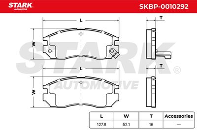 комплект спирачно феродо, дискови спирачки STARK SKBP-0010292
