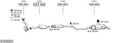 Układ wydechowy BOSAL SYS09297