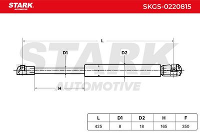 газов амортисьор, багажно/товарно пространство STARK SKGS-0220815