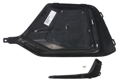 (EN) rear bumper grille Links (met zwarte streep, plastic, black-matt) past: HONDA CIVIC X 12.15-12.18