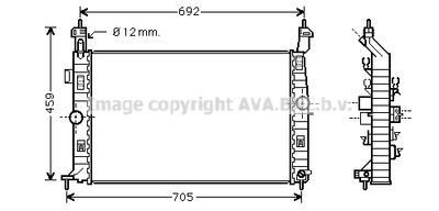 Радиатор, охлаждение двигателя AVA QUALITY COOLING OL2583 для OPEL MERIVA
