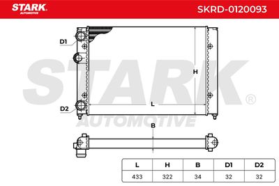 радиатор, охлаждане на двигателя STARK SKRD-0120093
