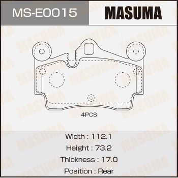 Комплект тормозных колодок MASUMA MS-E0015 для AUDI Q7